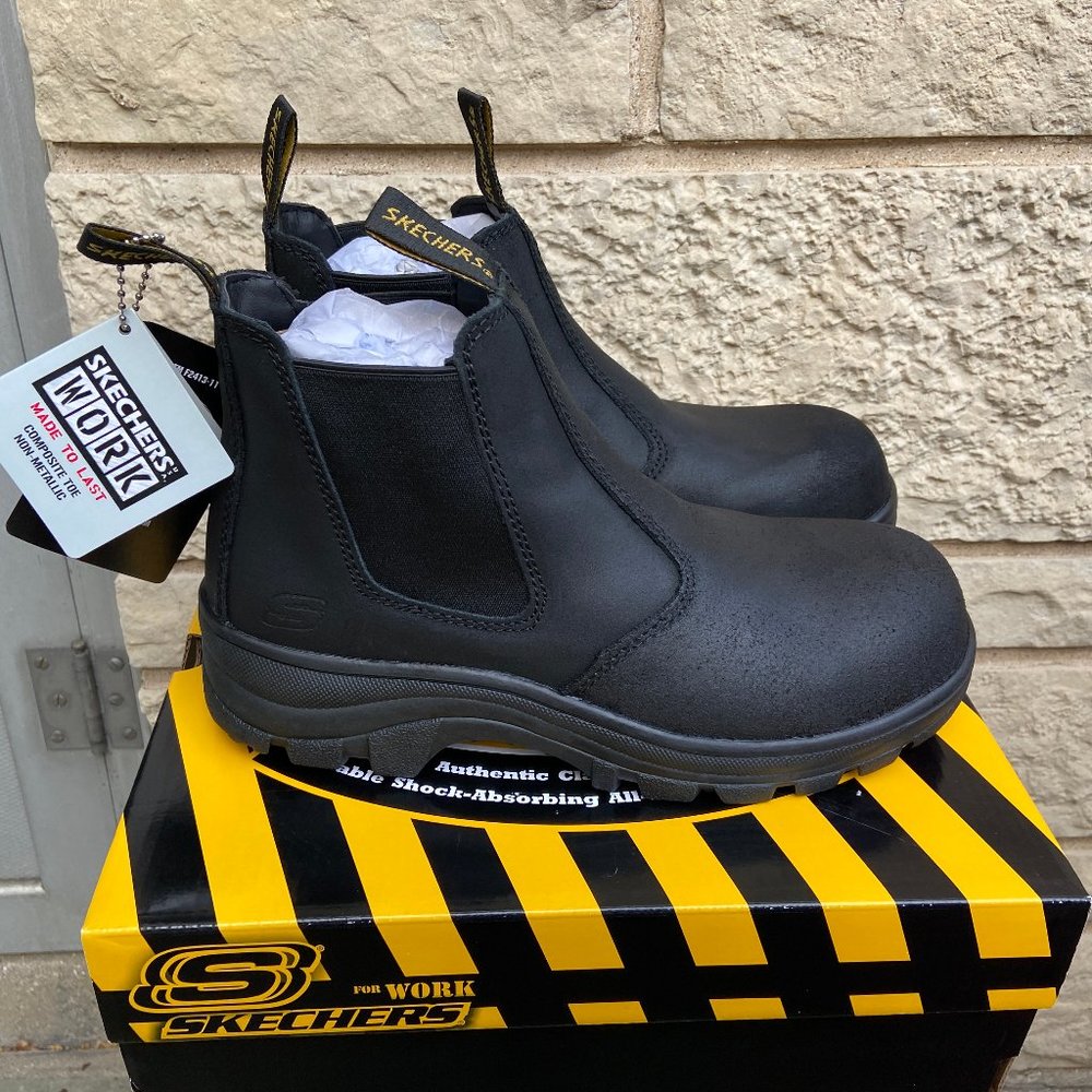 Skechers Women's Black Work Boot, Jannit, with Composite Toe - Size 8 New in Box